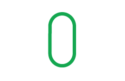 green oval empty single