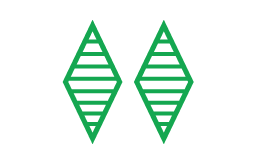 green triangle striped double